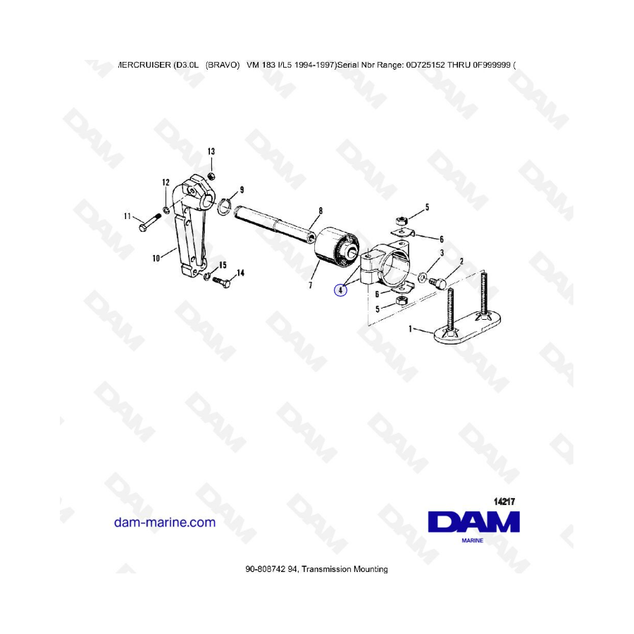 MERCRUISER D3.0L - Transmission mounting