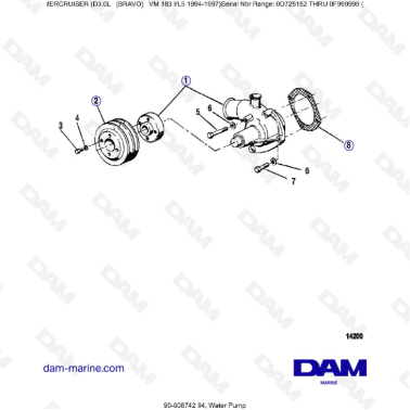 MERCRUISER D3.0L - Water pump