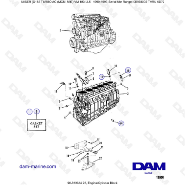 MERCRUISER D183 TURBO AC - Engine & Cylinder block