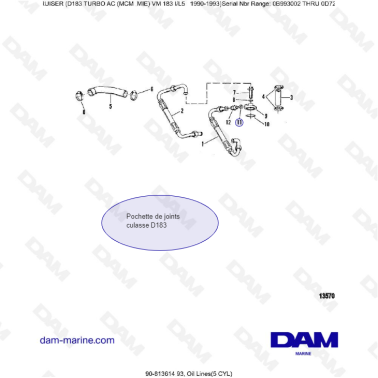 MERCRUISER D183 TURBO AC - Oil lines (5c)