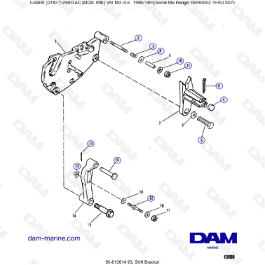 MERCRUISER D183 TURBO AC - Shift bracket