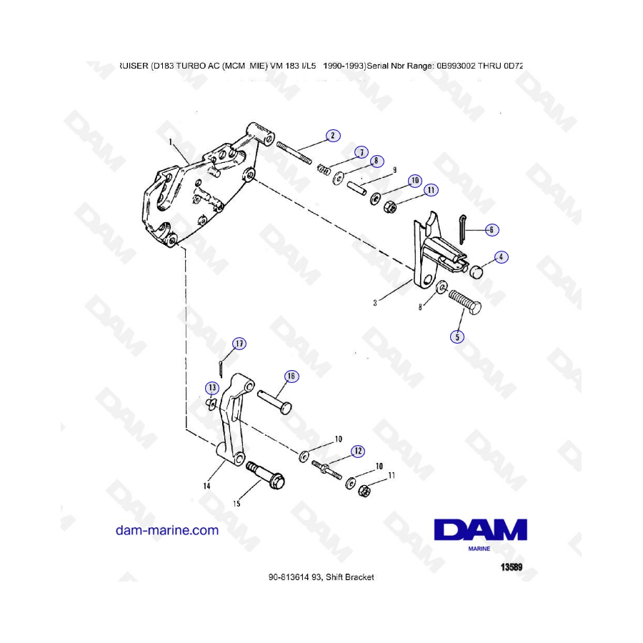 MERCRUISER D183 TURBO AC - Shift bracket