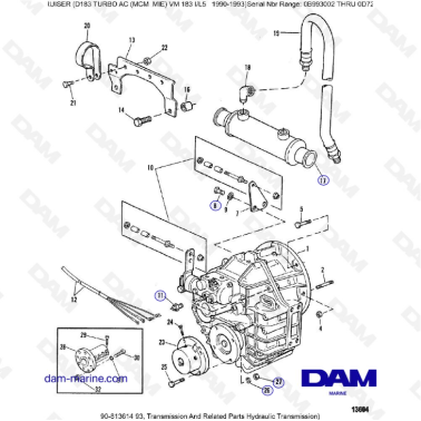 MERCRUISER D183 TURBO AC - Transmission & related parts