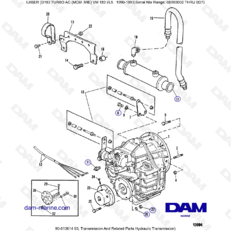 MERCRUISER D183 TURBO AC - Transmission &apos; related parts