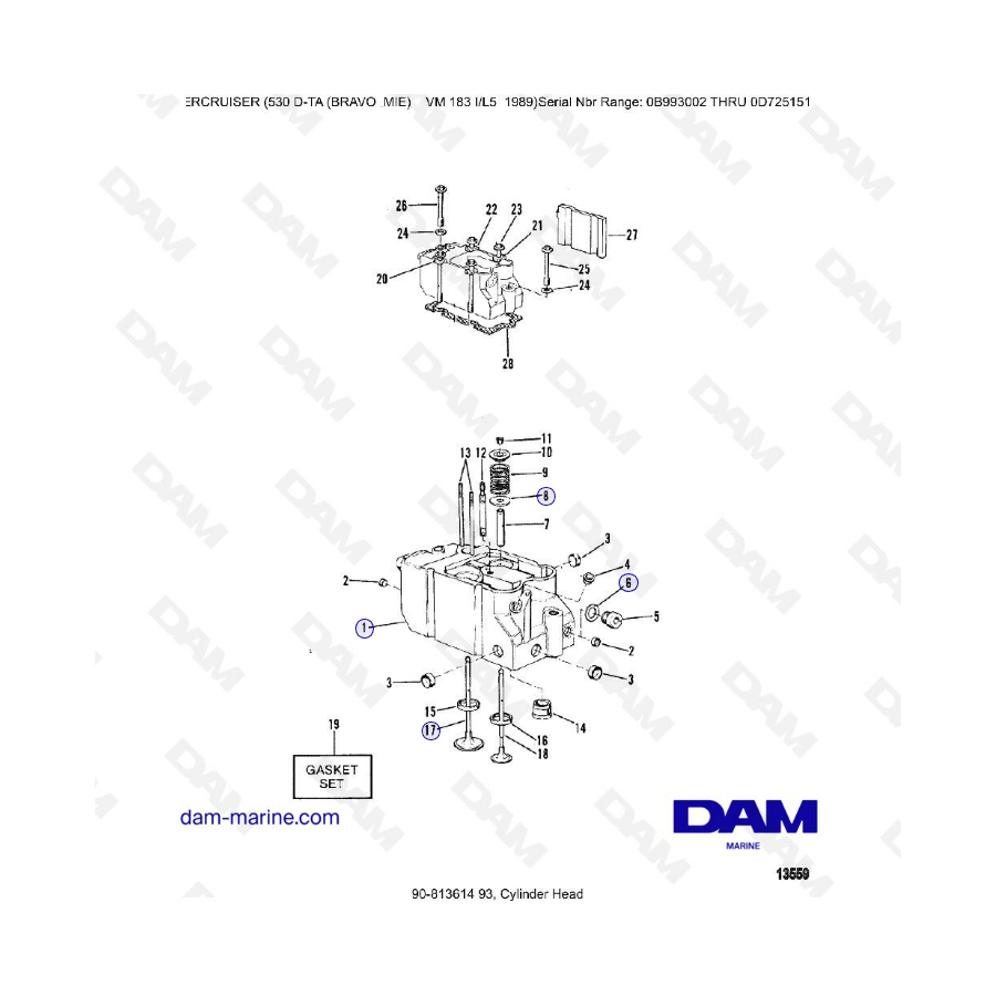 MERCRUISER 530D-TA – Cylinder Head