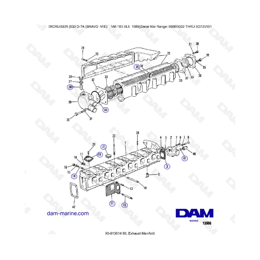 MERCRUISER 530D-TA – Exhaust manifold