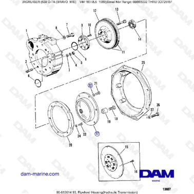 MERCRUISER 530D-TA - Flywheel housing (hydraulic)