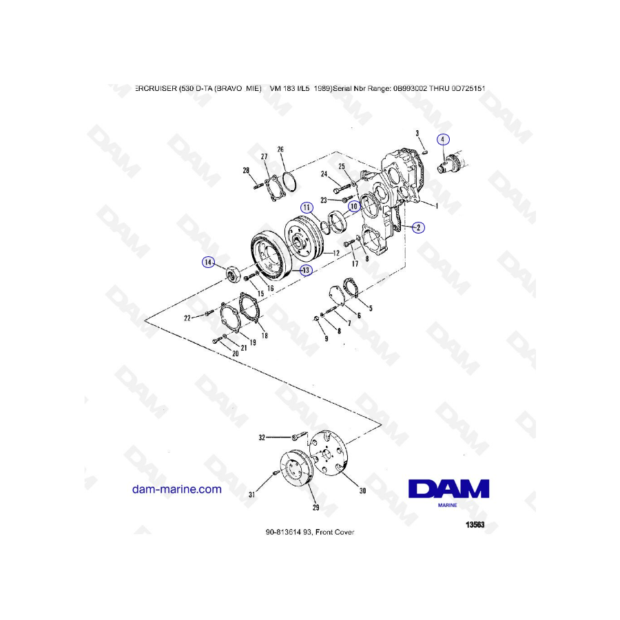 MERCRUISER 530 D-TA - Front cover