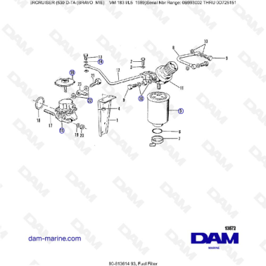 MERCRUISER 530D-TA - Fuel filter