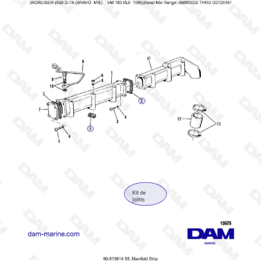 MERCRUISER 530 DT-A - Manifold strip