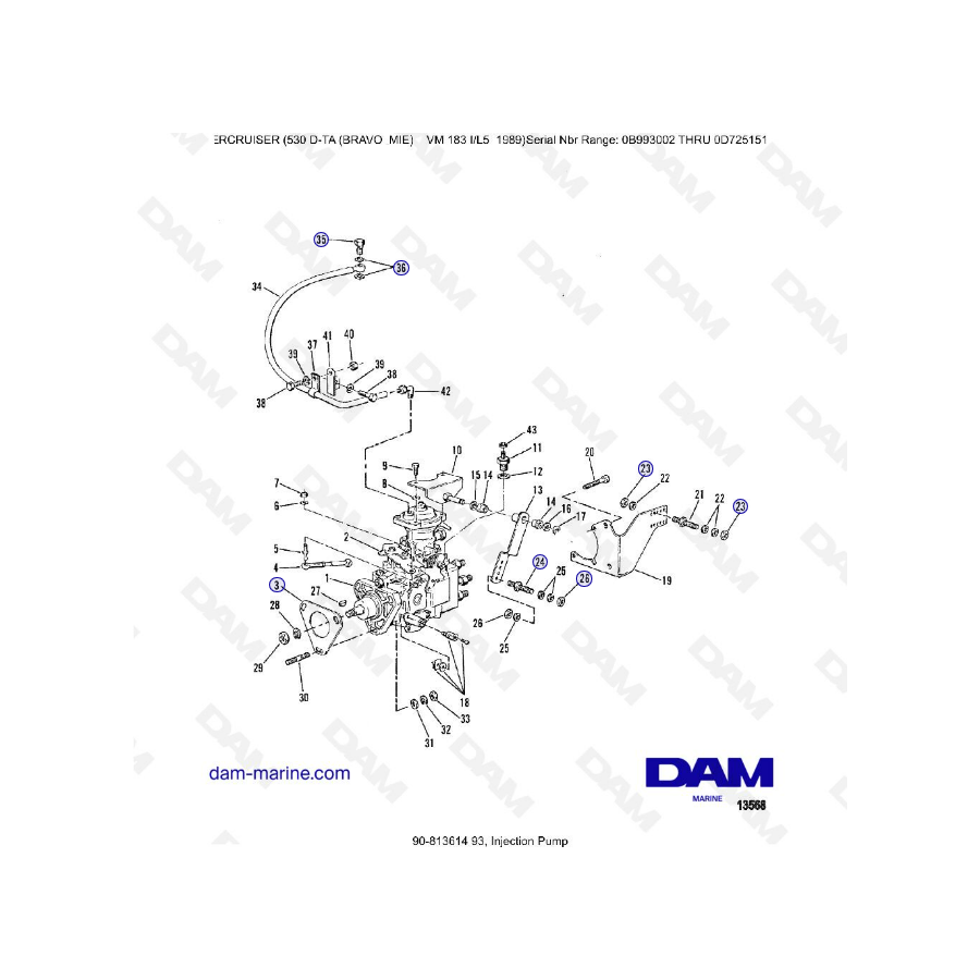MERCRUISER 530D-TA - Injection pump