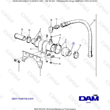 MERCRUISER 530D-TA - Oil cooler & hoses