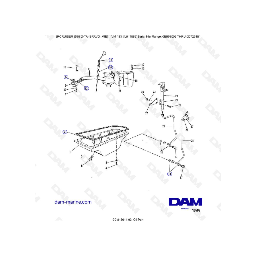 MERCRUISER 530D-TA Oil Pan