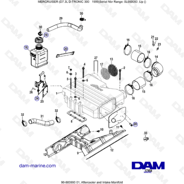 Mercruiser 7.3L D-TRONIC - Aftercooler & intake manifold