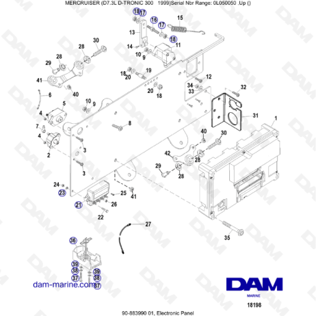 Mercruiser 7.3L D-TRONIC - Electronic panel