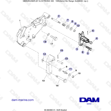 Mercruiser 7.3L D-TRONIC - Shift bracket