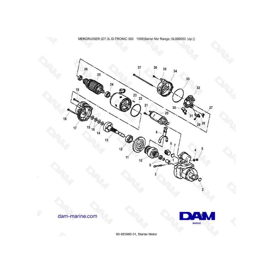 Mercruiser 7.3L D-TRONIC - Starter motor Mercruiser 7.3L D-TRONIC - Starter motor
