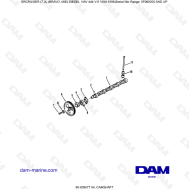 Mercruiser 7.3L NAV 444 - Camshaft