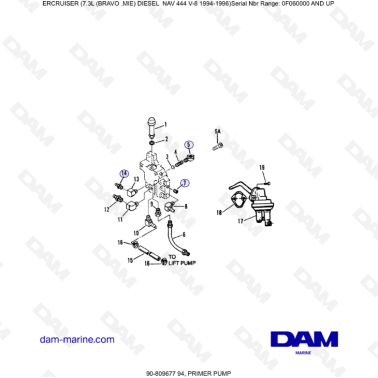 Mercruiser 7.3L NAV 444 - Primer pump