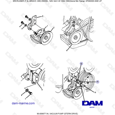 Mercruiser 7.3L NAV 444 - Vaccum pump (sterndrive)
