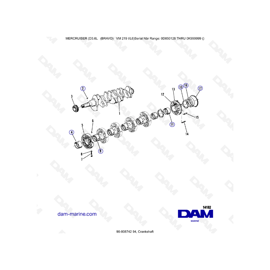Mercruiser D3.6L (BRAVO) - Crankshaft