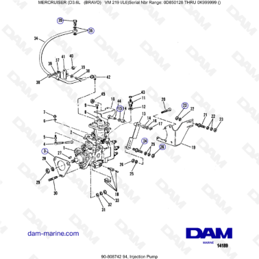 Mercruiser D3.6L (BRAVO) - Injection pump