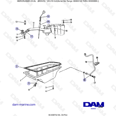 Mercruiser D3.6L (BRAVO) - Oil pan