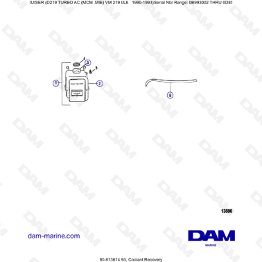 Mercruiser D219 TURBO AC - Coolant recovery