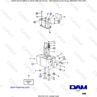 Mercruiser D219 TURBO AC - Cylinder head
