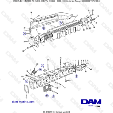 Mercruiser D219 TURBO AC - Exhaust manifold