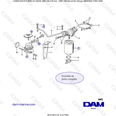 Mercruiser D219 TURBO AC - Fuel filter