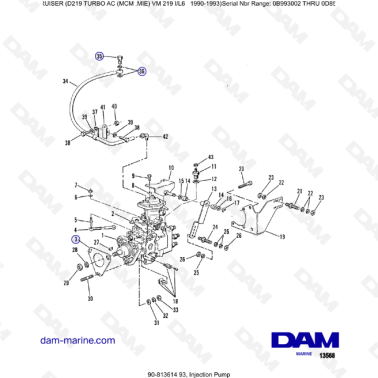Mercruiser D219 TURBO AC - Injection pump