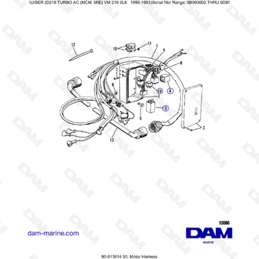 Mercruiser D219 TURBO AC - Motor harness