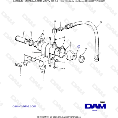 Mercruiser D219 TURBO AC - Oil cooler meca