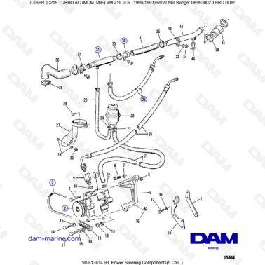 Mercruiser D219 TURBO AC - Power steering components (5c)