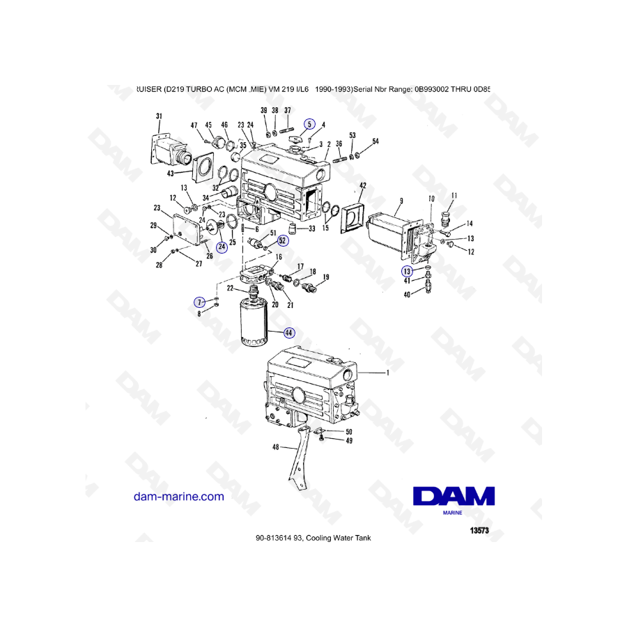 Mercruiser 636D-TA - Cooling water tank