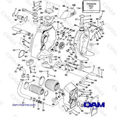 Embase OMC Cobra - Transom mount
