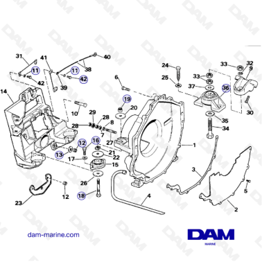 OMC Cobra base - Flat transom