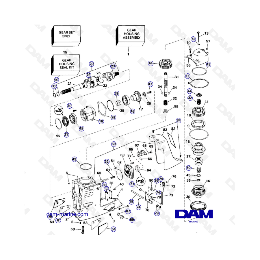 Embase OMC SX - Haut d'embase