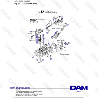 Yanmar 3GM30F - Culata