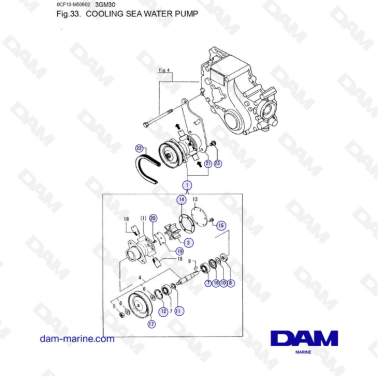 Yanmar 3GM30F - Bomba de...
