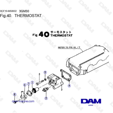 Yanmar 3GM30 - Thermostat