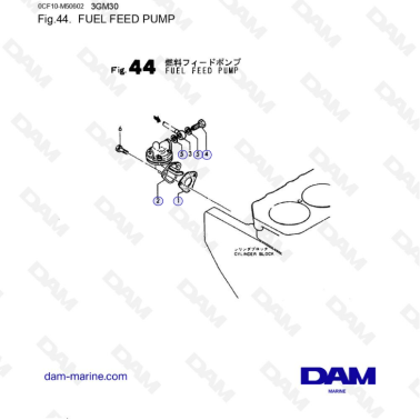 Yanmar 3GM30/3GM30F - Bomba...