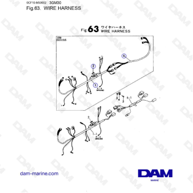 Yanmar 3GM30/3GM30F - Arnés...