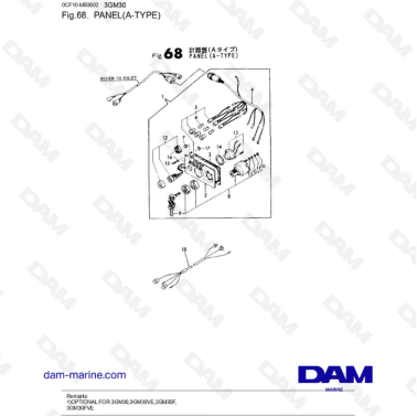 Yanmar 3GM30/3GM30F - Panel...