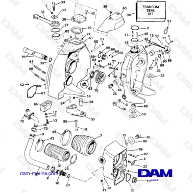OMC SX Base - Transom mount
