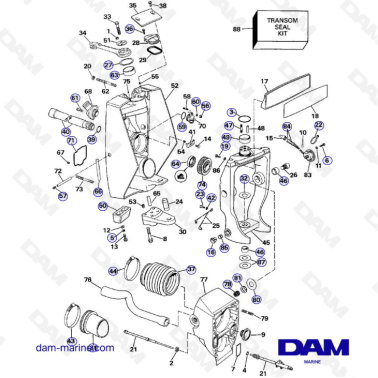 Embase OMC King - Transom mount