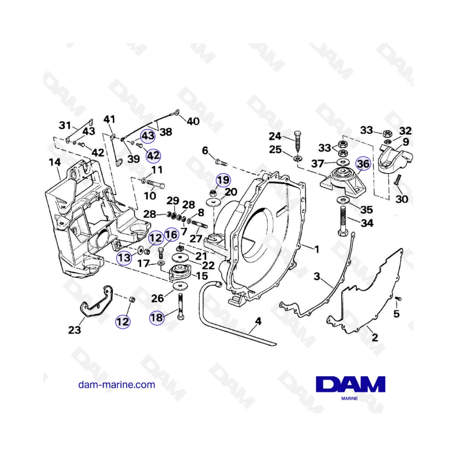 OMC King base - Flat transom