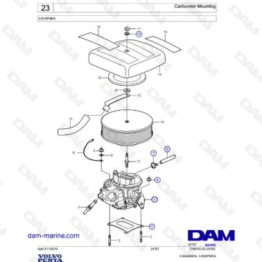 Volvo Penta 3L GS - Montaje...