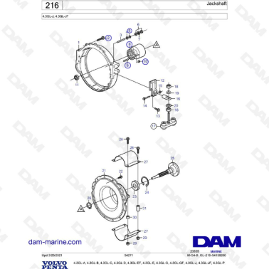 Volvo Penta 4.3L GL - Jackshaft